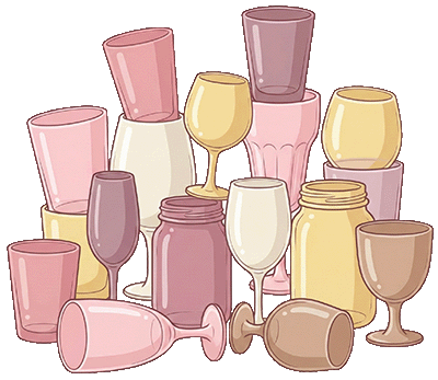 Gläser Illustration